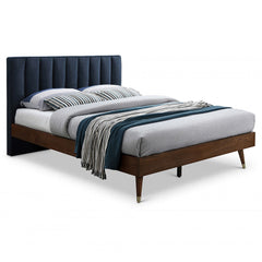 Vance Mid-Century Modern Linen Textured Bed