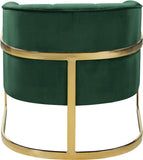 Carter Contemporary Velvet Accent Chair with Gold Stainless Steel Legs for Elegant Home Decor