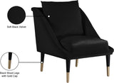 Elegante Velvet Accent Chair – Stylish Contemporary Seating with Chic Gold-Capped Legs for Elegance