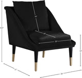 Elegante Velvet Accent Chair – Stylish Contemporary Seating with Chic Gold-Capped Legs for Elegance