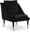 Elegante Velvet Accent Chair – Stylish Contemporary Seating with Chic Gold-Capped Legs for Elegance