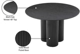 Simba Dining Table - Modern Mid-Century Design with Sturdy Fluted Base for Stylish Gatherings