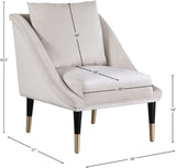 Elegante Velvet Accent Chair – Stylish Contemporary Seating with Chic Gold-Capped Legs for Elegance