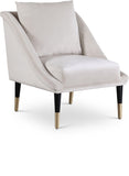 Elegante Velvet Accent Chair – Stylish Contemporary Seating with Chic Gold-Capped Legs for Elegance