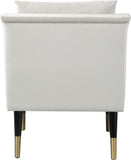 Elegante Velvet Accent Chair – Stylish Contemporary Seating with Chic Gold-Capped Legs for Elegance