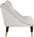 Elegante Velvet Accent Chair – Stylish Contemporary Seating with Chic Gold-Capped Legs for Elegance