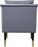 Elegante Velvet Accent Chair – Stylish Contemporary Seating with Chic Gold-Capped Legs for Elegance