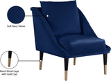 Elegante Velvet Accent Chair – Stylish Contemporary Seating with Chic Gold-Capped Legs for Elegance