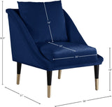 Elegante Velvet Accent Chair – Stylish Contemporary Seating with Chic Gold-Capped Legs for Elegance