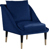 Elegante Velvet Accent Chair – Stylish Contemporary Seating with Chic Gold-Capped Legs for Elegance