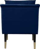 Elegante Velvet Accent Chair – Stylish Contemporary Seating with Chic Gold-Capped Legs for Elegance