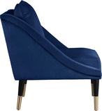 Elegante Velvet Accent Chair – Stylish Contemporary Seating with Chic Gold-Capped Legs for Elegance