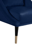 Elegante Velvet Accent Chair – Stylish Contemporary Seating with Chic Gold-Capped Legs for Elegance