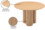 Simba Dining Table - Modern Mid-Century Design with Sturdy Fluted Base for Stylish Gatherings