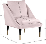 Elegante Velvet Accent Chair – Stylish Contemporary Seating with Chic Gold-Capped Legs for Elegance