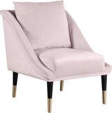 Elegante Velvet Accent Chair – Stylish Contemporary Seating with Chic Gold-Capped Legs for Elegance