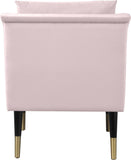 Elegante Velvet Accent Chair – Stylish Contemporary Seating with Chic Gold-Capped Legs for Elegance