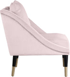 Elegante Velvet Accent Chair – Stylish Contemporary Seating with Chic Gold-Capped Legs for Elegance