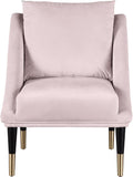 Elegante Velvet Accent Chair – Stylish Contemporary Seating with Chic Gold-Capped Legs for Elegance