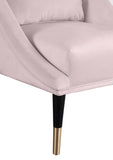 Elegante Velvet Accent Chair – Stylish Contemporary Seating with Chic Gold-Capped Legs for Elegance