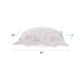 Indoor/Outdoor Puff Scroll Ottoman Syros Fog Cover Only