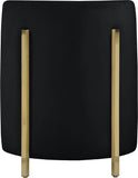 Rotunda Glamorous Contemporary Accent Chair with Gold Metal Legs for Chic Living Room Style