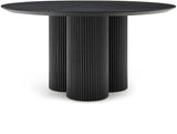 Simba Dining Table - Modern Mid-Century Design with Sturdy Fluted Base for Stylish Gatherings