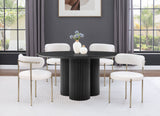 Simba Dining Table - Modern Mid-Century Design with Sturdy Fluted Base for Stylish Gatherings