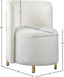 Rotunda Glamorous Contemporary Accent Chair with Gold Metal Legs for Chic Living Room Style