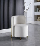 Rotunda Glamorous Contemporary Accent Chair with Gold Metal Legs for Chic Living Room Style