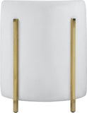 Rotunda Glamorous Contemporary Accent Chair with Gold Metal Legs for Chic Living Room Style