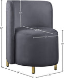 Rotunda Glamorous Contemporary Accent Chair with Gold Metal Legs for Chic Living Room Style