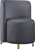 Rotunda Glamorous Contemporary Accent Chair with Gold Metal Legs for Chic Living Room Style