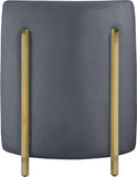 Rotunda Glamorous Contemporary Accent Chair with Gold Metal Legs for Chic Living Room Style