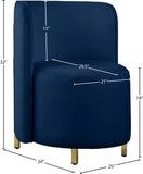 Rotunda Glamorous Contemporary Accent Chair with Gold Metal Legs for Chic Living Room Style