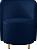 Rotunda Glamorous Contemporary Accent Chair with Gold Metal Legs for Chic Living Room Style