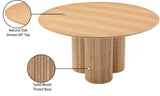 Simba Dining Table - Modern Mid-Century Design with Sturdy Fluted Base for Stylish Gatherings