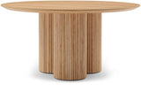 Simba Dining Table - Modern Mid-Century Design with Sturdy Fluted Base for Stylish Gatherings