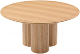 Simba Dining Table - Modern Mid-Century Design with Sturdy Fluted Base for Stylish Gatherings