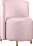 Rotunda Glamorous Contemporary Accent Chair with Gold Metal Legs for Chic Living Room Style