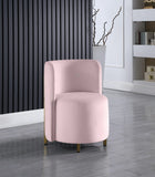 Rotunda Glamorous Contemporary Accent Chair with Gold Metal Legs for Chic Living Room Style