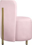 Rotunda Glamorous Contemporary Accent Chair with Gold Metal Legs for Chic Living Room Style