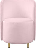 Rotunda Glamorous Contemporary Accent Chair with Gold Metal Legs for Chic Living Room Style