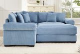 DESEO 158" Sectional Sofa with Ottoman