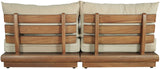 Mirella 74" Water Resistant Fabric Upholstered 2pc. Outdoor Patio Modular Loveseat