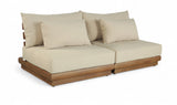 Mirella 74" Water Resistant Fabric Upholstered 2pc. Outdoor Patio Modular Loveseat