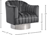 Farrah Modern Accent Chair with Plush Upholstery and Sleek Chrome Base for Stylish Living Spaces