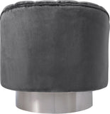 Farrah Modern Accent Chair with Plush Upholstery and Sleek Chrome Base for Stylish Living Spaces