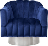 Farrah Modern Accent Chair with Plush Upholstery and Sleek Chrome Base for Stylish Living Spaces