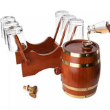 Barrel Decanter with 6 Whiskey Glasses by The Wine Savant